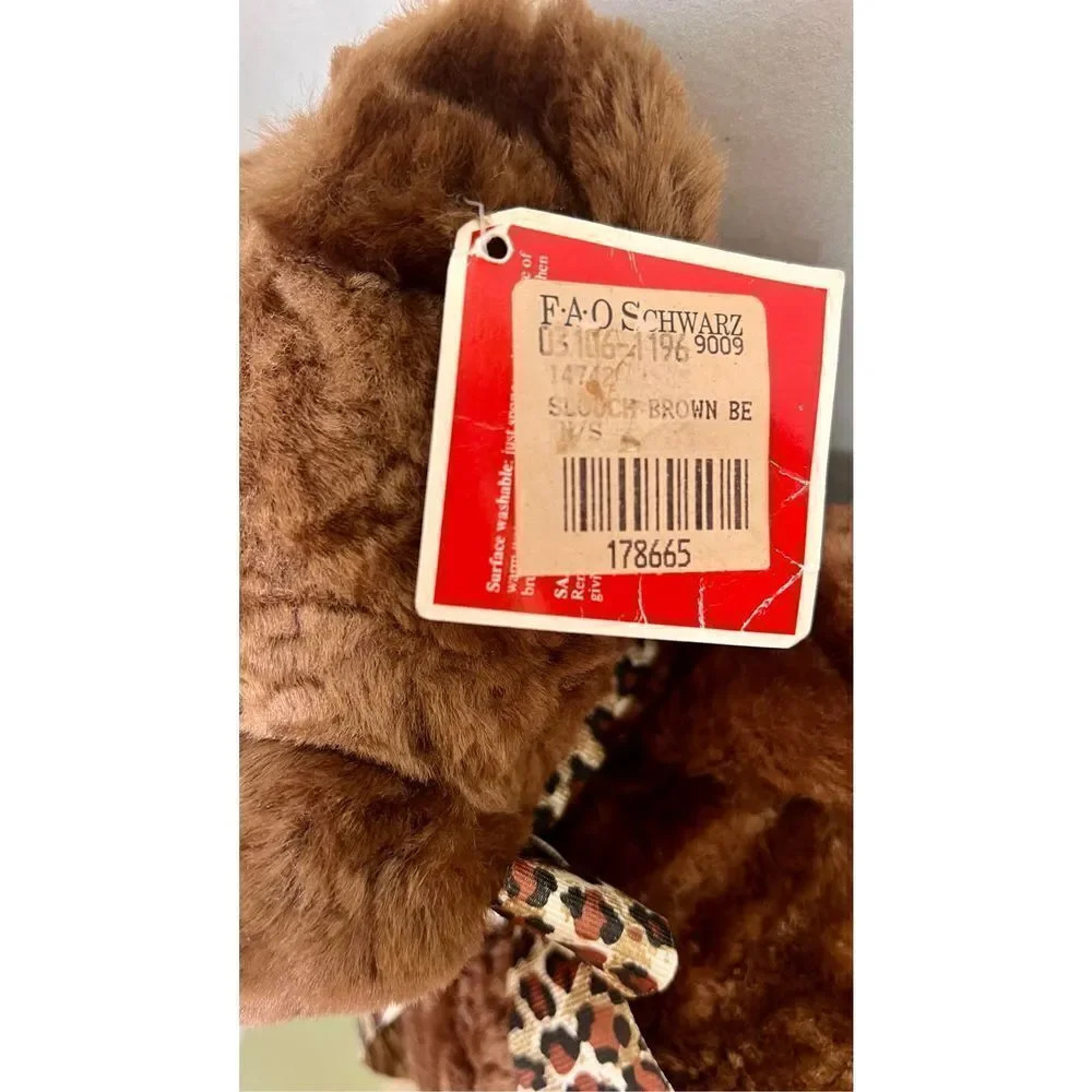FAO Schwarz Dark Brown Vintage Fifth Avenue Plush Teddy Bear Size Medium NWT - Picture 4 of 11